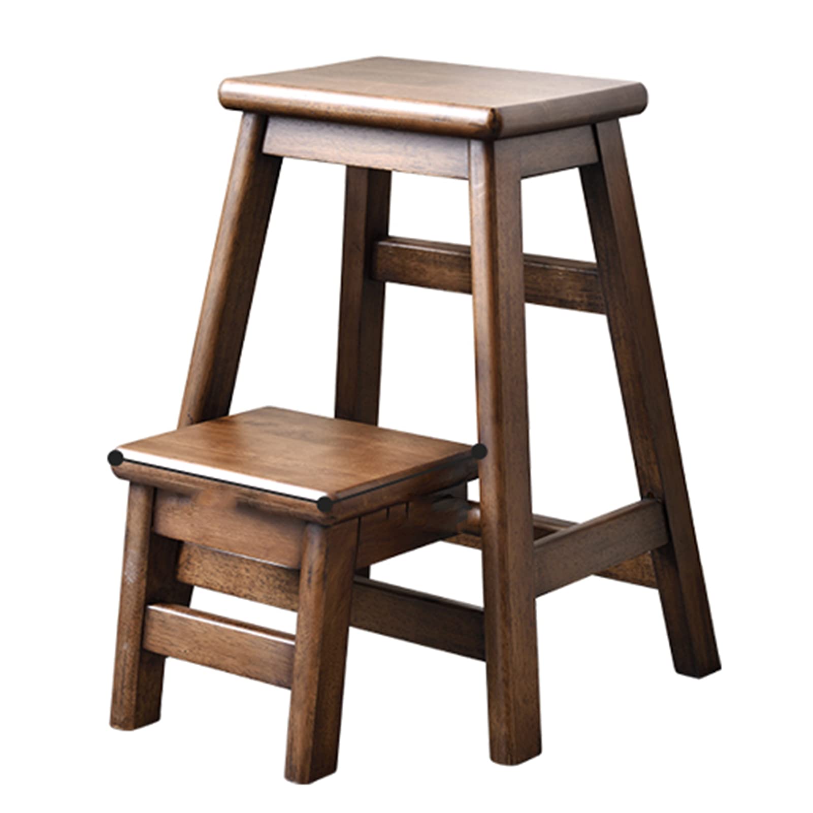 DASHADAO Taburete de 2 peldaños Taburete de Madera para niños, Taburete de Escalera Multiusos para niños para Dormitorio/baño/Inodoro/Cocina Carga máxima 150 kg