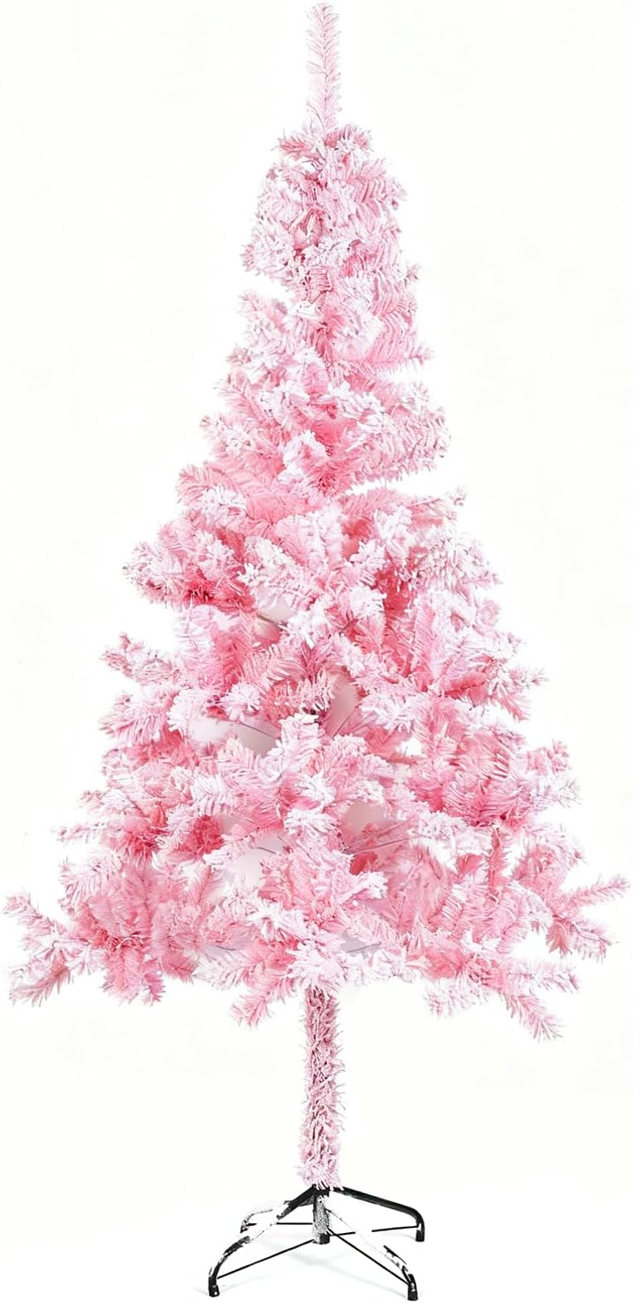 180cm Artificial Xmas Tree with Metal Stand Unlit Artificial Pine Tree Multi-Purpose Festival Decorations Xmas Tree for Home Office Gathering Party