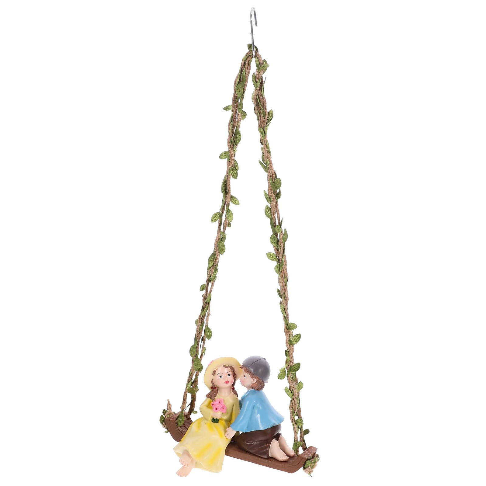 Statue extérieure balançoire de couple pour illuminer votre déco de jardin