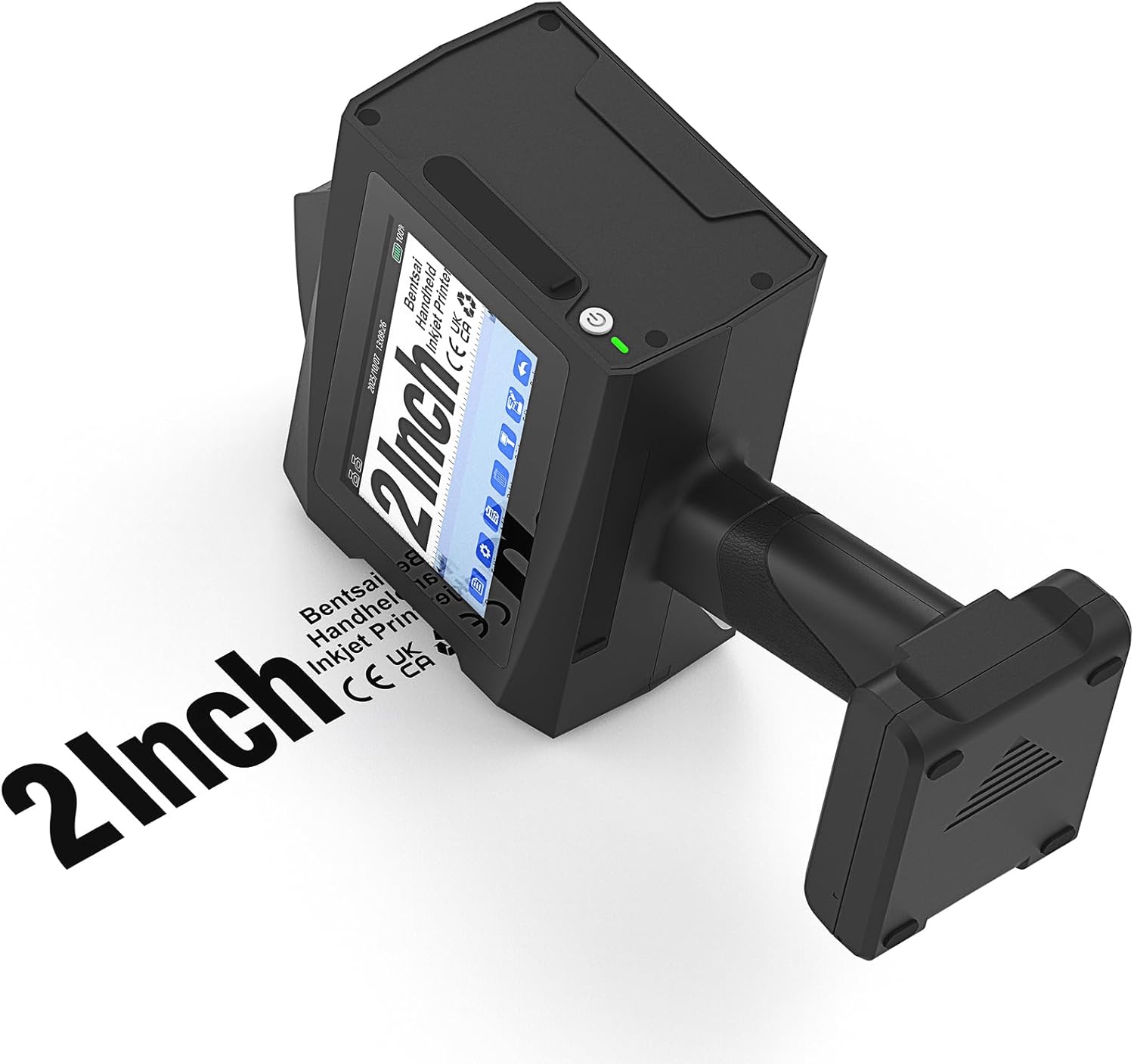 BENTSAI B45 Handheld Inkjet Printer with 2 Inch Print Height for High Definition Batch Coding EXP Date Marking Product Labeling on Carton Wood Plastic Metal Fabric Glass Aluminum