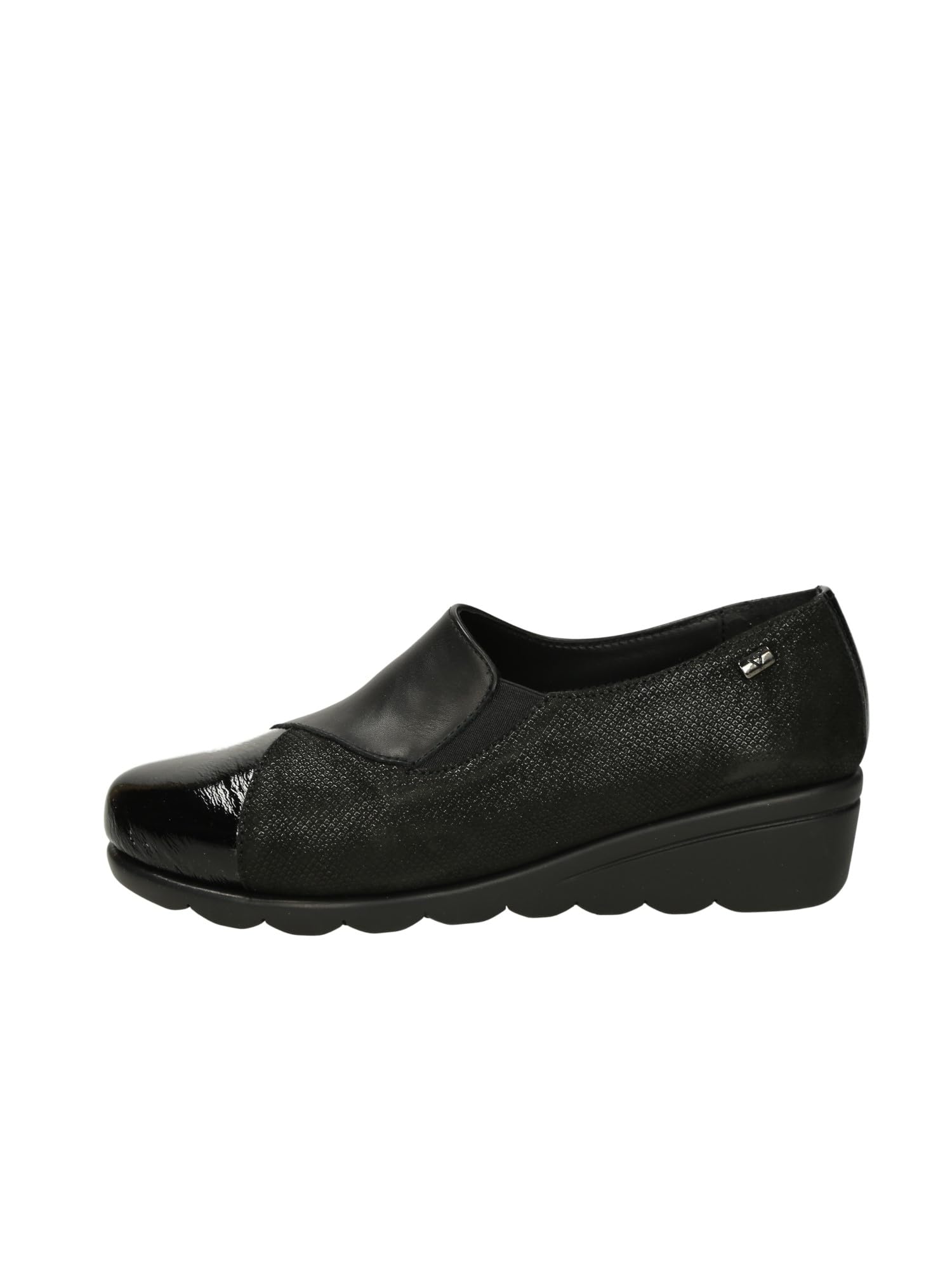 Valleverde VS10304 Mocassini Casual Donna Camoscio Pelle Visone Tacco Zeppa 4Cm Suola Gomma