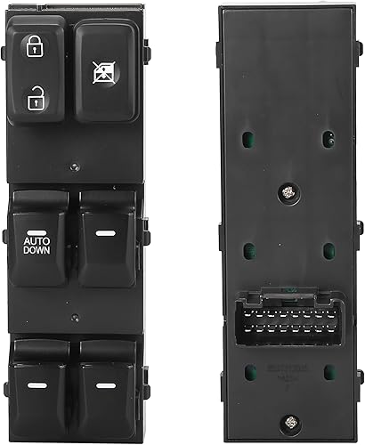 Miniatura 7 de X AUTOHAUX Interruptor de control de elevalunas eléctrico delantero izquierdo del lado del conductor Panel de botón de elevación Interruptor maestro