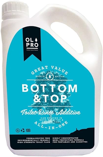 OLPRO Outdoor Leisure Products Bottom & Top Camping Toilet Fluid - 1 x 2 Litre