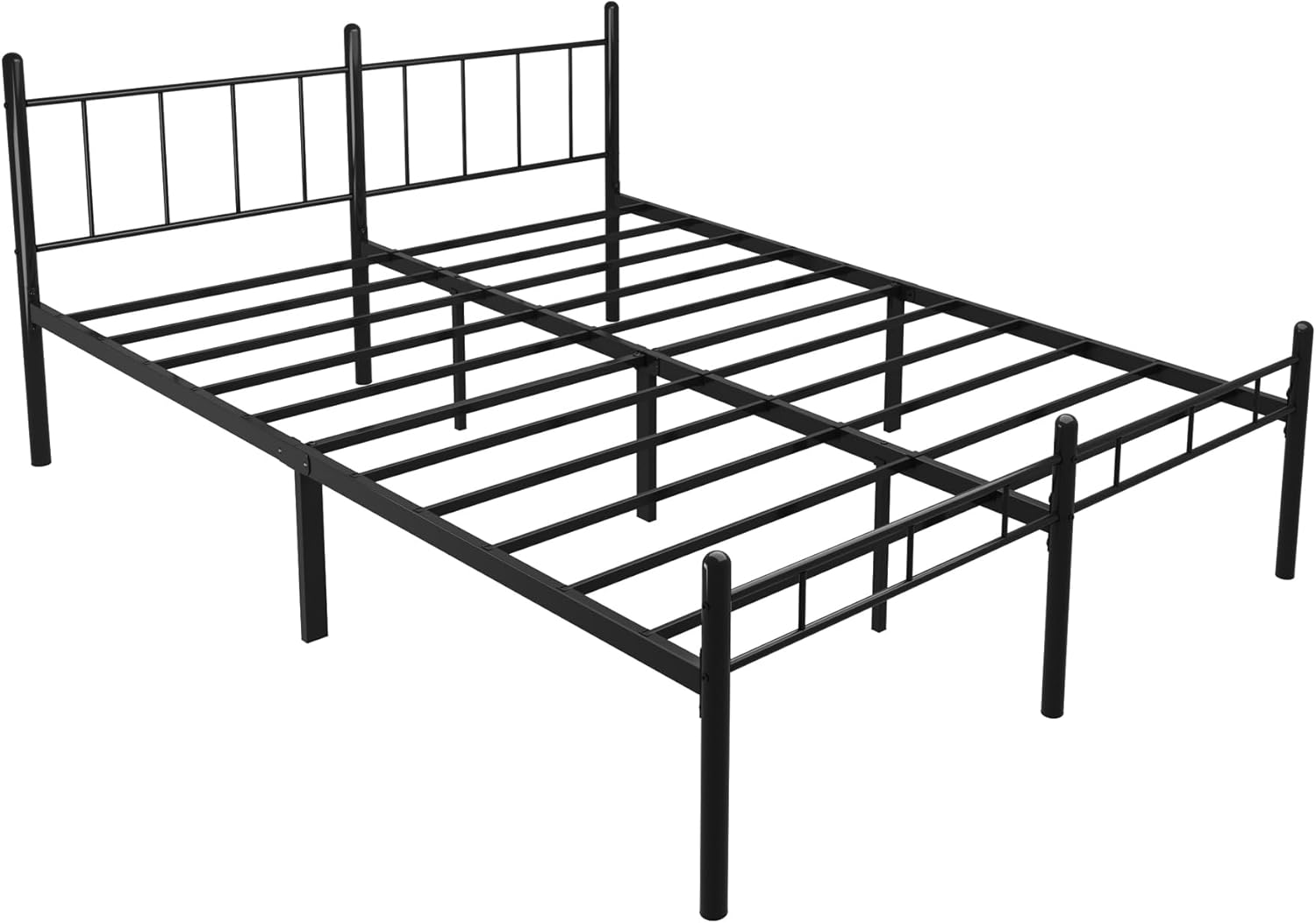 14 Inch Full Size Bed Frame No Box Spring Needed,Metal Platform with Headboard and Footboard,Heavy Duty Slats Support Easy Assemble Noise Free(Black) - Image 7