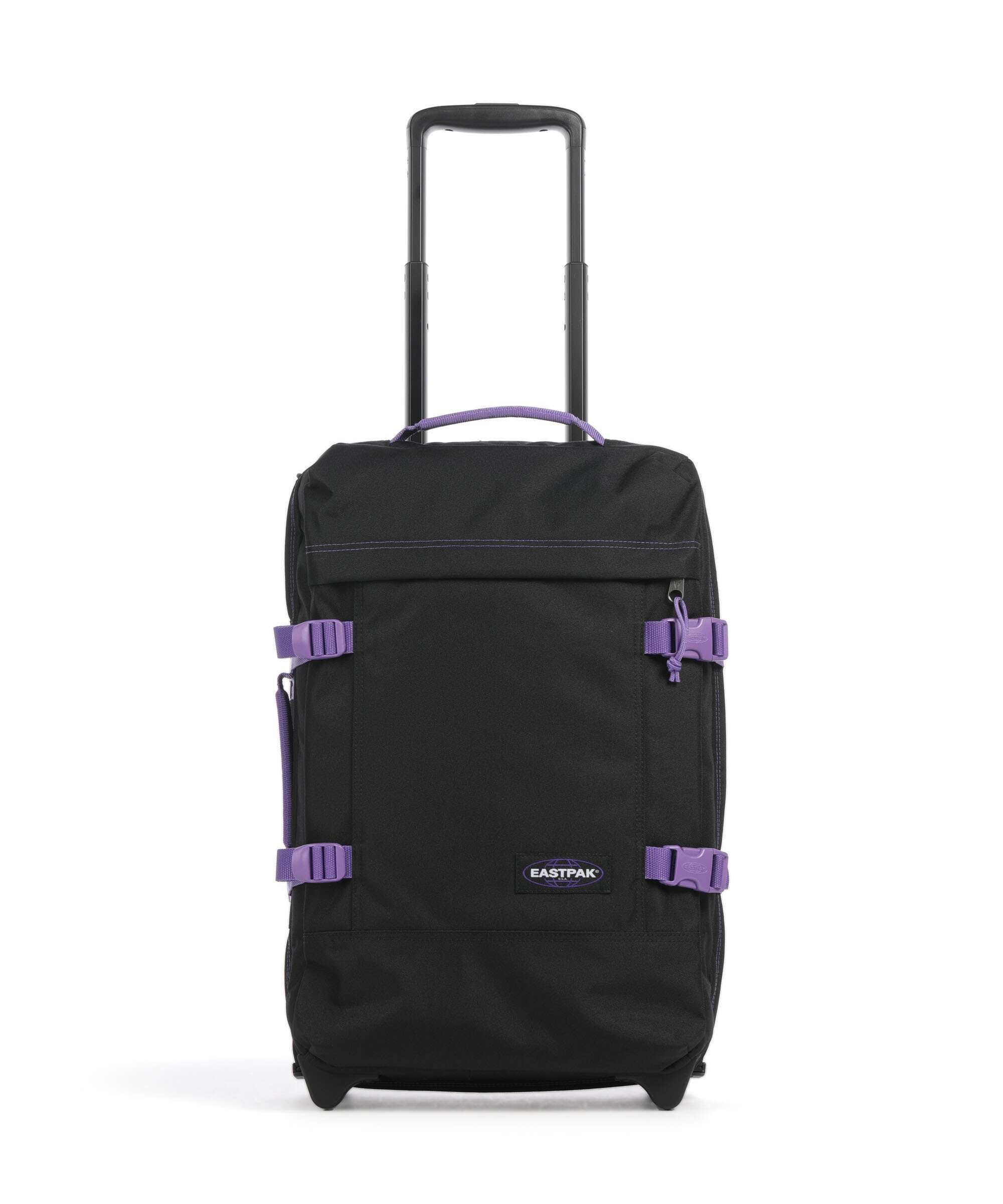 Eastpak Tranverz S Cabin Luggage 42L (51 x 32.5 x 24 cm), Durable Rolling Suitcase, Lightweight Carry-On with Double Compartments, Telescopic Handle & TSA Lock - Kontrast Vineyard