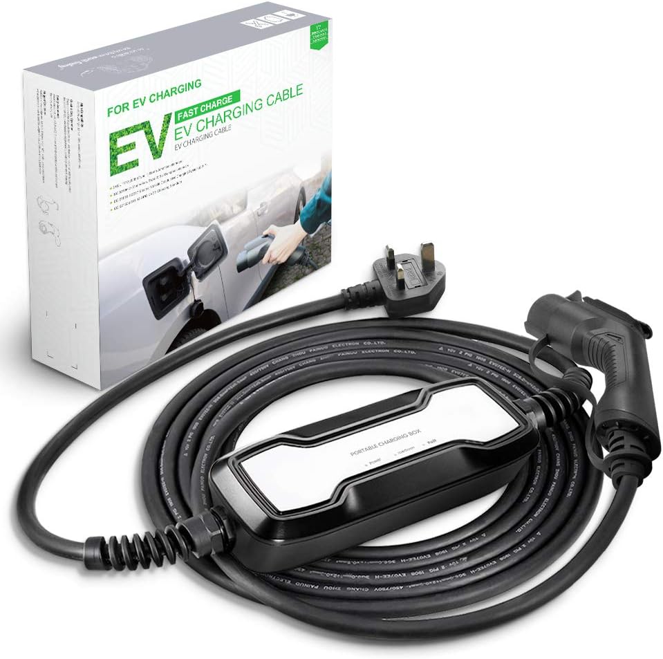 Morecevse EV Charger EV Charging Cable Type1 Charger Box 10A 2.2kw EVSE Portable Charger SAE J1772 UK 6m Compaitible With Most EV Cars