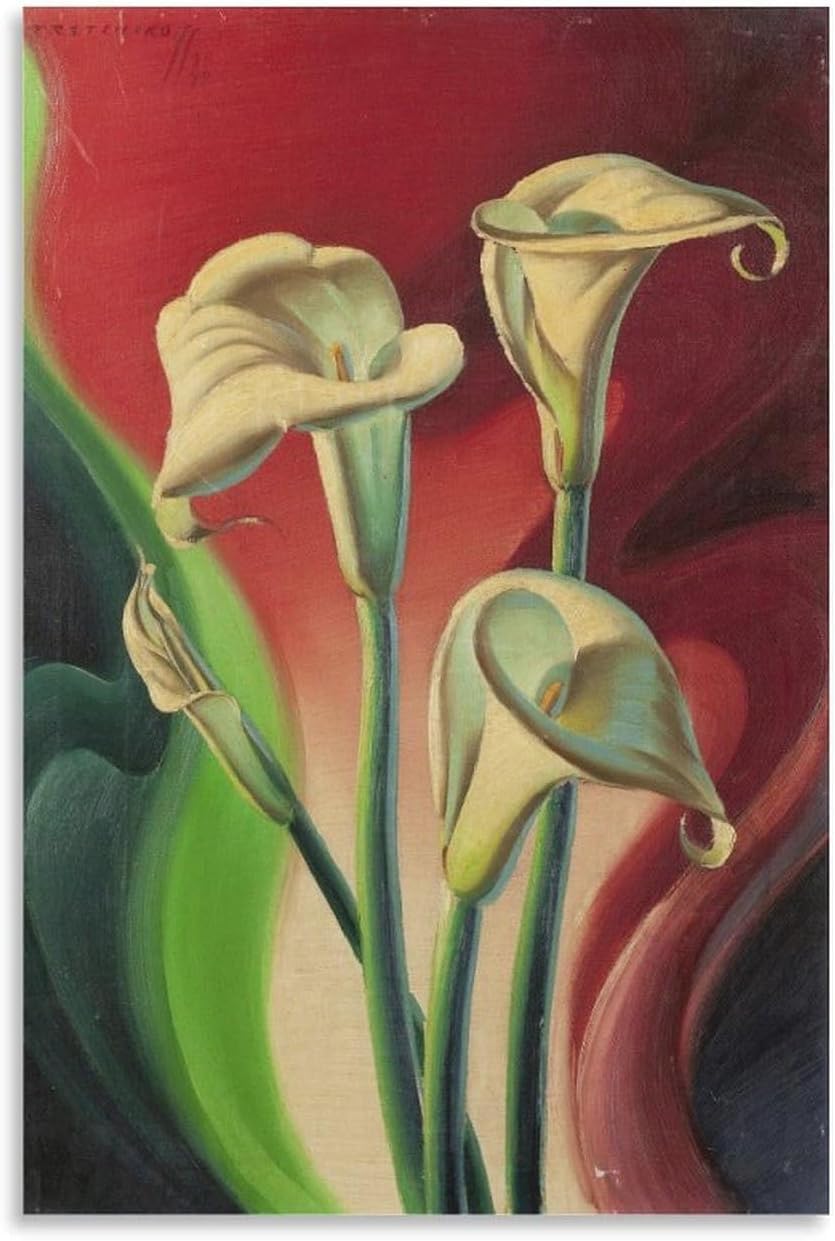 Waeta Rnvzx Vladimir Tretchikoff Arum Lilies Poster Canvas Art Print Wall Art 50X70cm