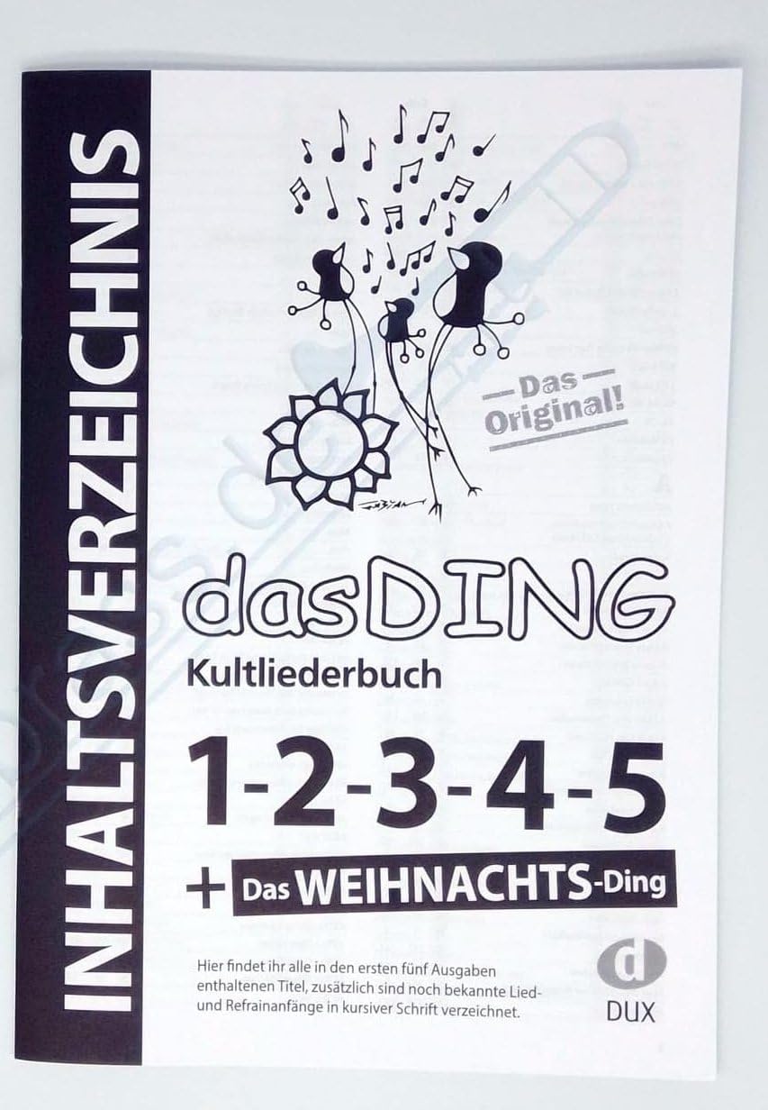 DAS DING Band 1-5 mit Noten Band 1 2 3 4 5 inkl. Inhaltsverzeichnis