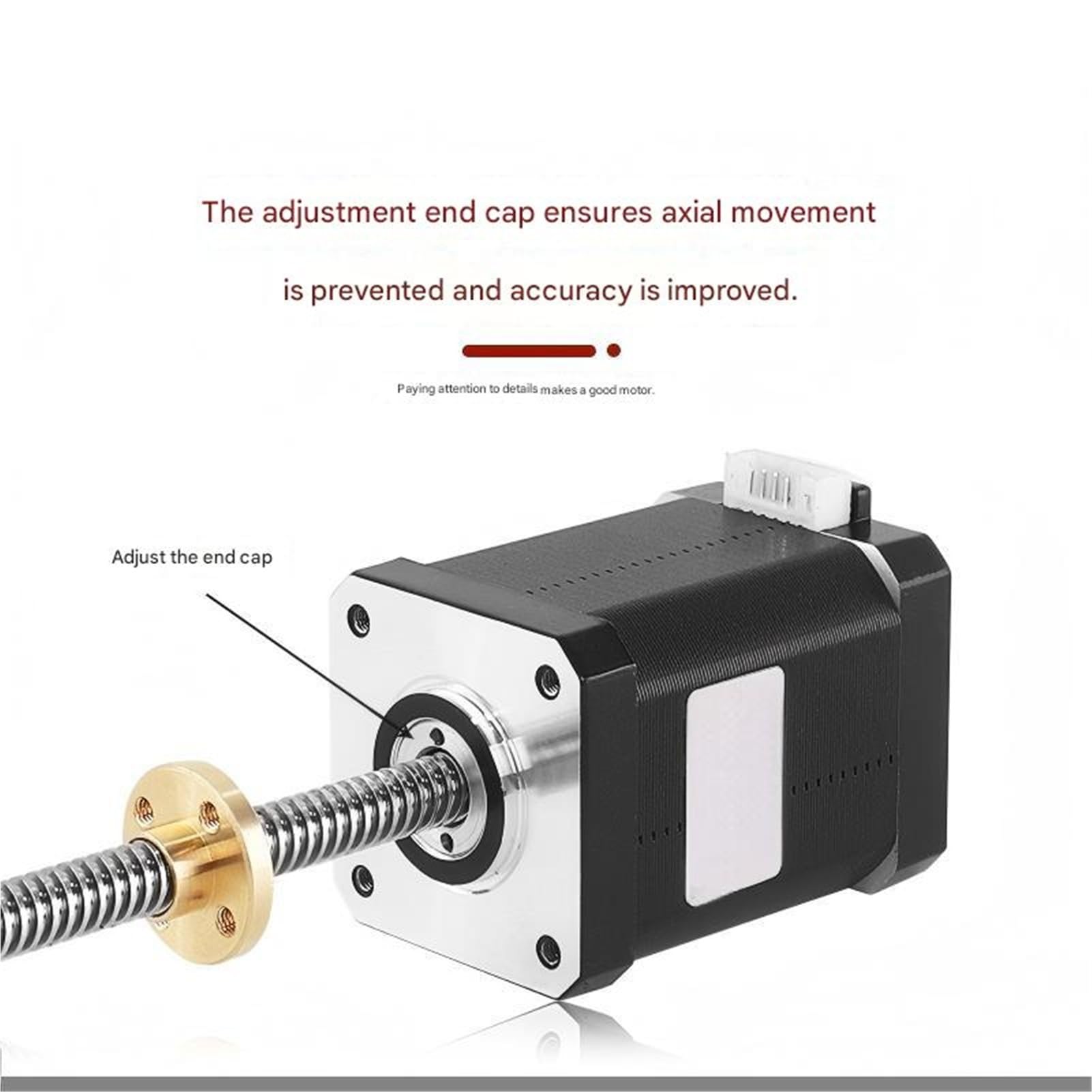 Cuerpo del Motor paso a con tornillo T8 lineal 42, de acero inoxidable 304 opcional 34/40/48/60mm con una respuesta rápida(Height 40 mm 8mm Screw Lead)