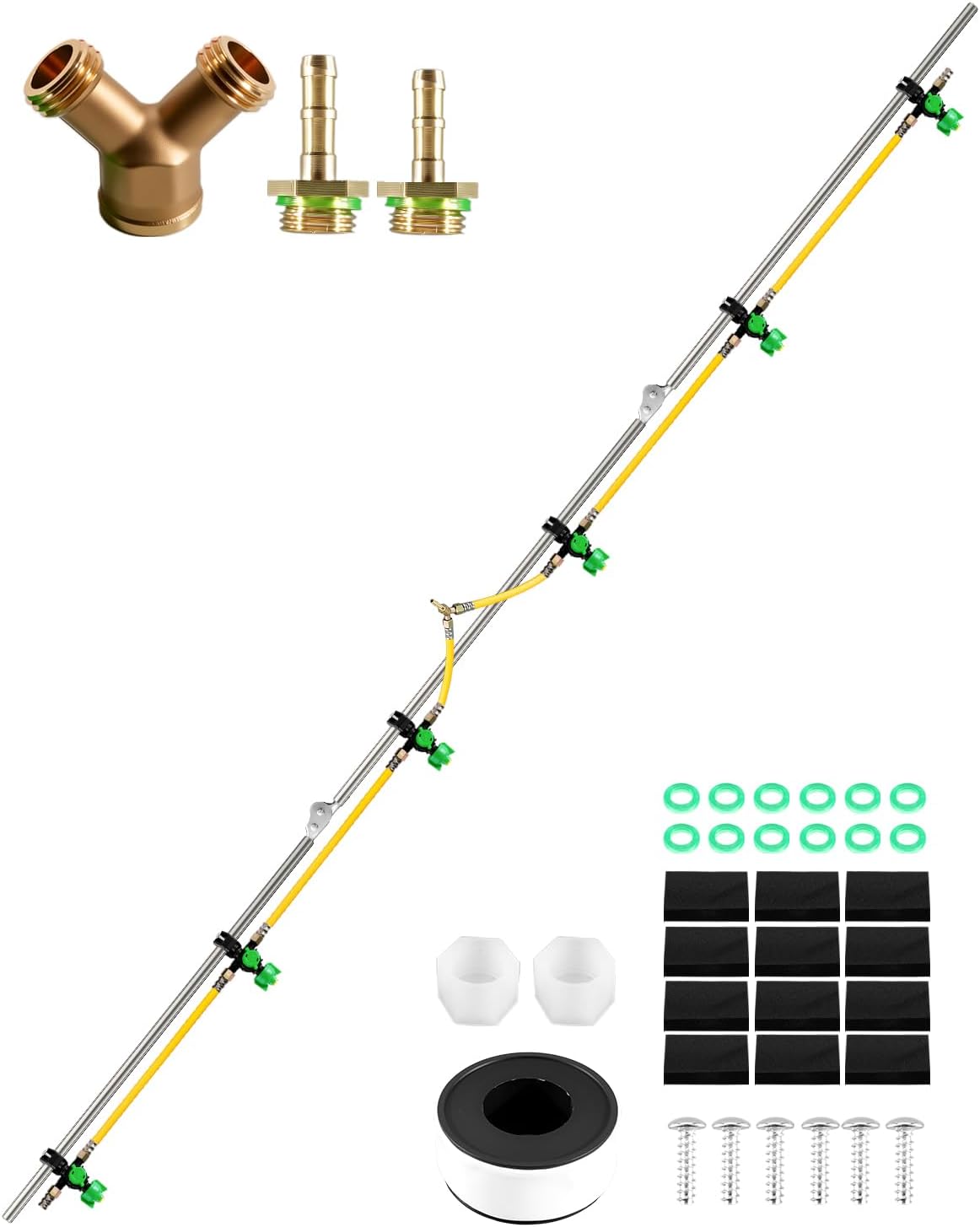 6-Nozzle Sprayer Boom Kit, 122" Folding Spray Boom for ATV & UTV, Wide Coverage Row Crop Boom Wand, Adjustable Spray Pattern for Farm, Pasture & Field Spraying