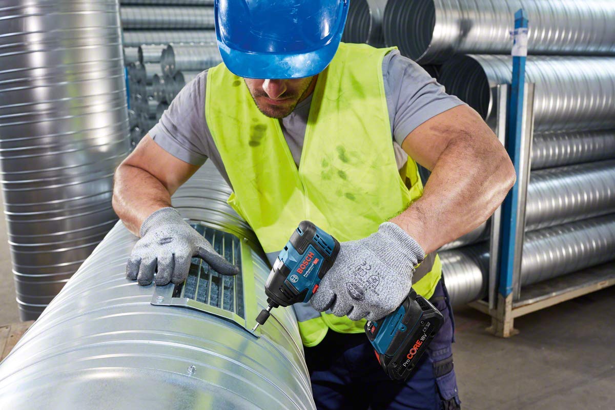Bosch Professional 18V System GDR 18V-200 C - Atornillador de impacto a batería (200 Nm, tornillos Ø M6 - M16, conectable, sin batería, en caja)