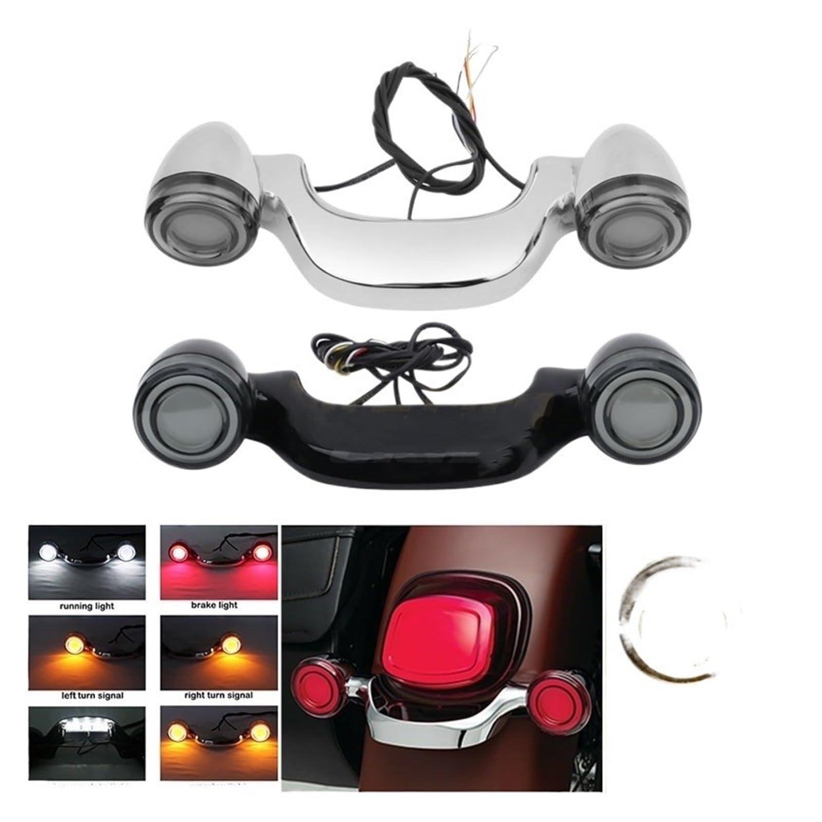 Mini uniwersalne wskaźniki Dla Harley Touring Dla Road glide FLTRX Kierunkowskazy motocyklowe Tylne kierunkowskazy motocyklowe LED