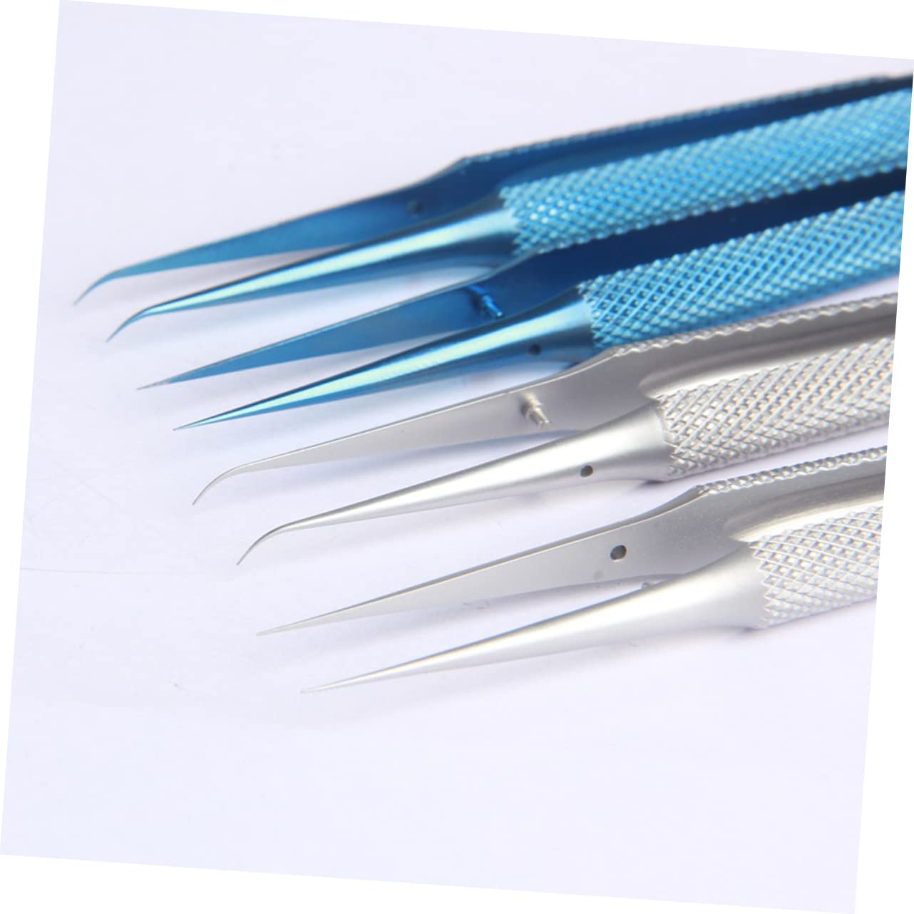 jojofuny 2 Pinzette in Acciaio Inox Da 0 15 Mm Per Riparazione Elettronica Creazione Di Gioielli Pinzette Metalliche Angolate Industriali - Supporto Piegato
