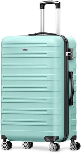 202428inch Equipaje Sets Durable Maleta Sets con Doble Spinner Ruedas TSA Lock, verde (C-Mint Green), Deporte