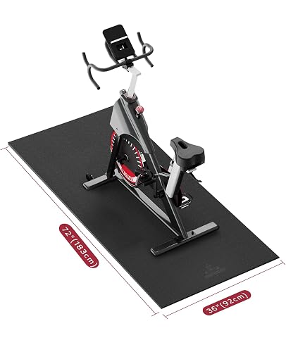 HAPBEAR Treadmill Mat, 152×76cm/ 183×92cm/ 213×92cm×6mm, Exercise Bike Mat, Heav