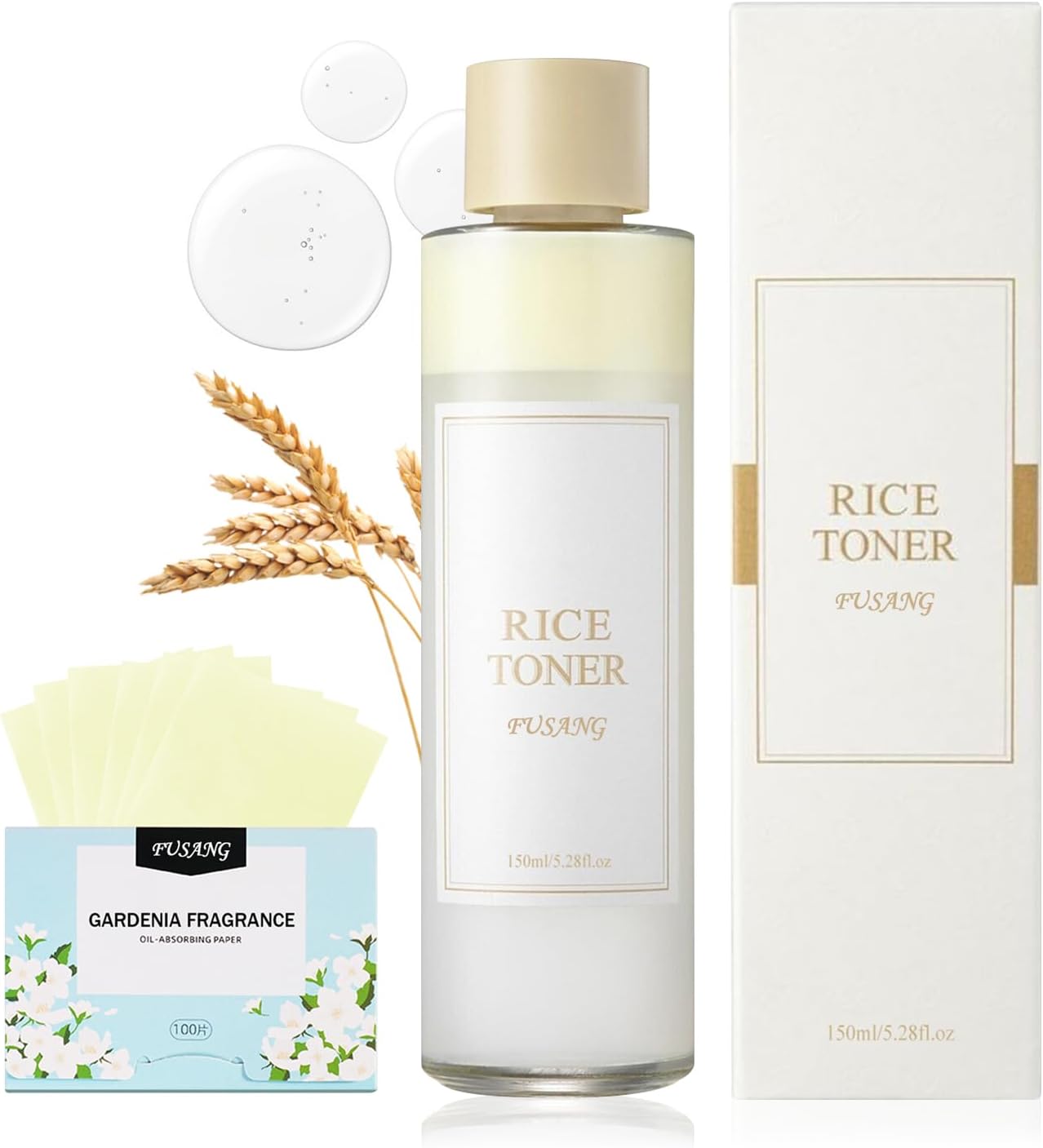 Fusang Rice Toner Facial Serums,150ML Rice Water Toner Hydrating Face