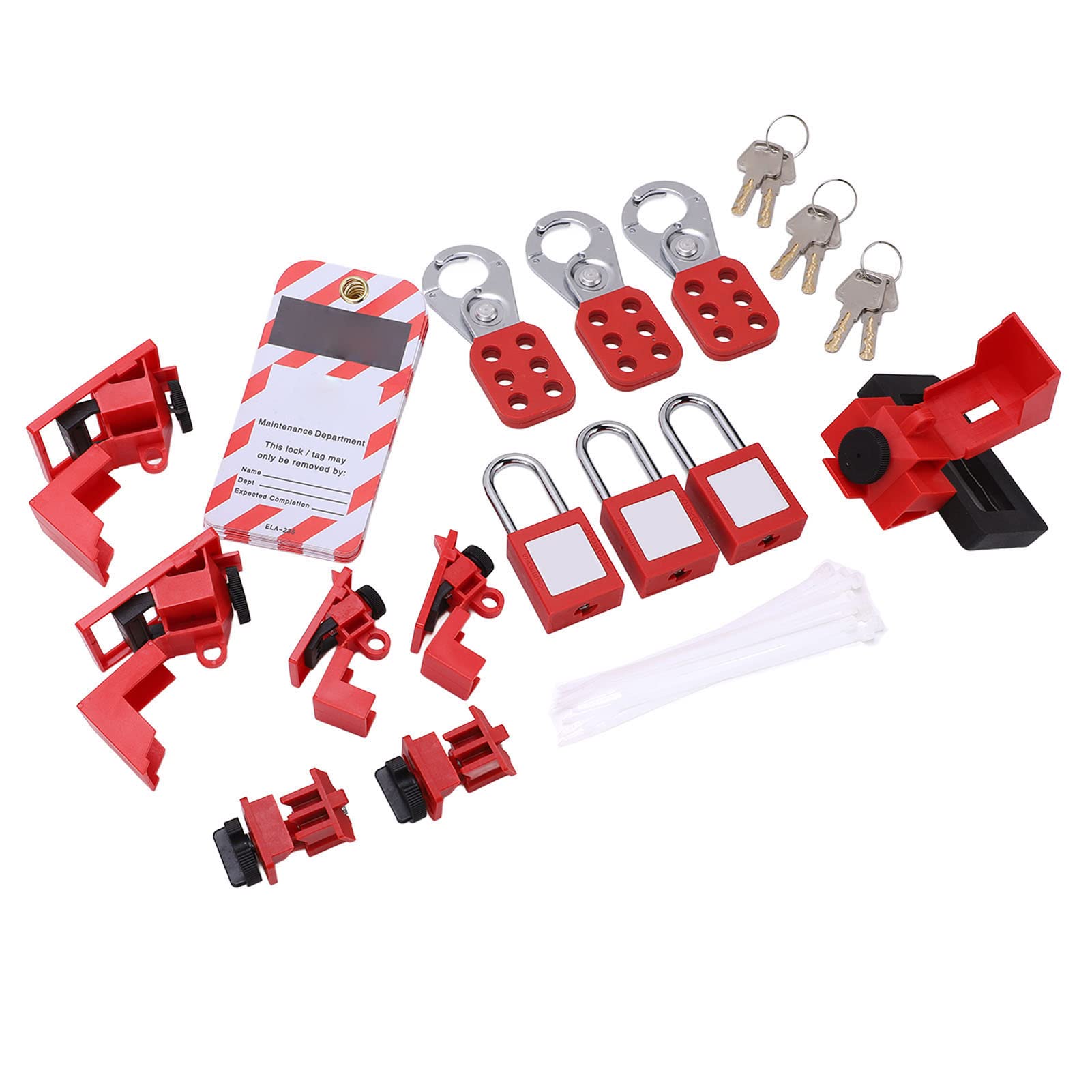 Kit de Etiquetado de Bloqueo Eléctrico, Kit de Etiquetado de Bloqueo, Kit de Etiquetado de Bloqueo, Bolsa con Cerrojo para Candado, Dispositivo de Bloqueo de Interruptor con