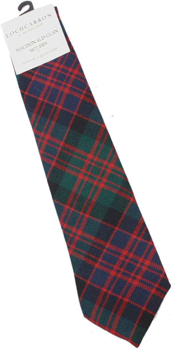 Lochcarron Tartan Tie 100% Wool 56" Long MacDonald Tartan