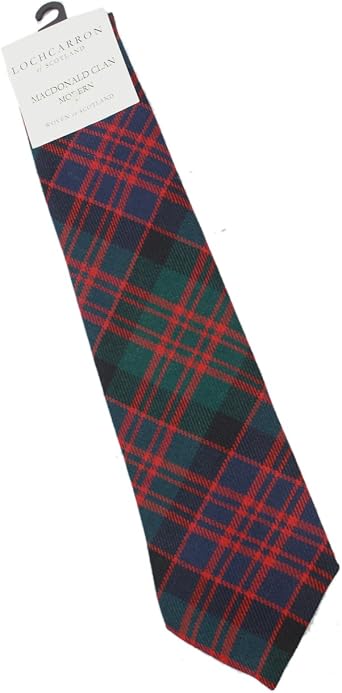 Lochcarron Tartan Tie 100% Wool 56" Long MacDonald Tartan