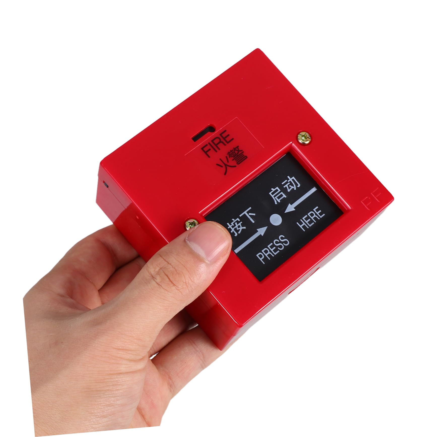SHINEOFI Interruptor de Rociadores contra Incendios Rojo, Botón de Alarma Manual Reiniciable de Plástico para Sistema de Protección contra Incendios en Emergencias