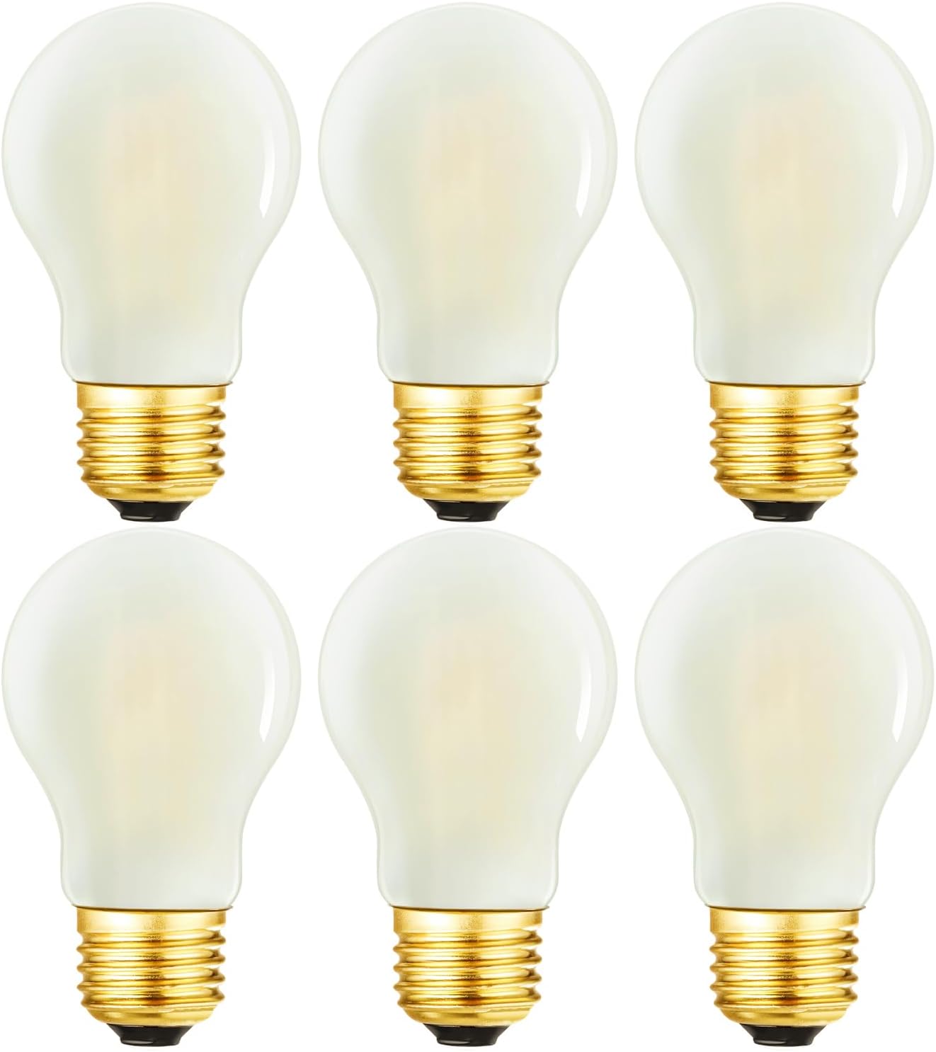 Frosted A15 LED Bulb 4W Equivalent 40 Watt E26 Light Bulb Warm White 2700K Dimmable E26 Edison Led Bulb for Ceiling Fan Light Bulbs,Chandeliers,Wall sconces and Refrigerator 400lm AC120V, 6 Pack
