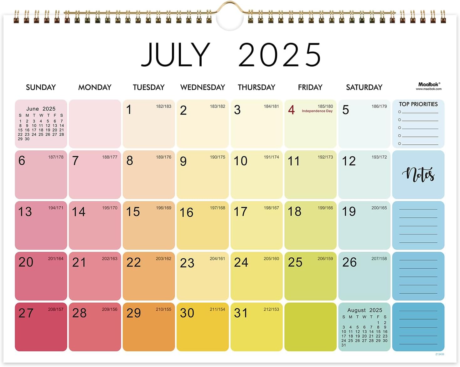Wall Calendar 20252026 18 Months Wall Calendar from July 2025 Dec
