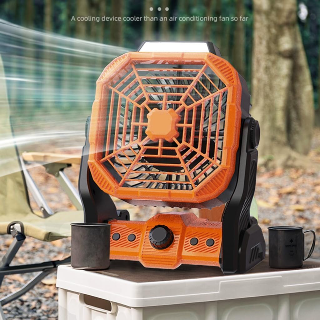 20000mAh Capacity Table Fan with LED Light Bedroom Cooling Fan Material