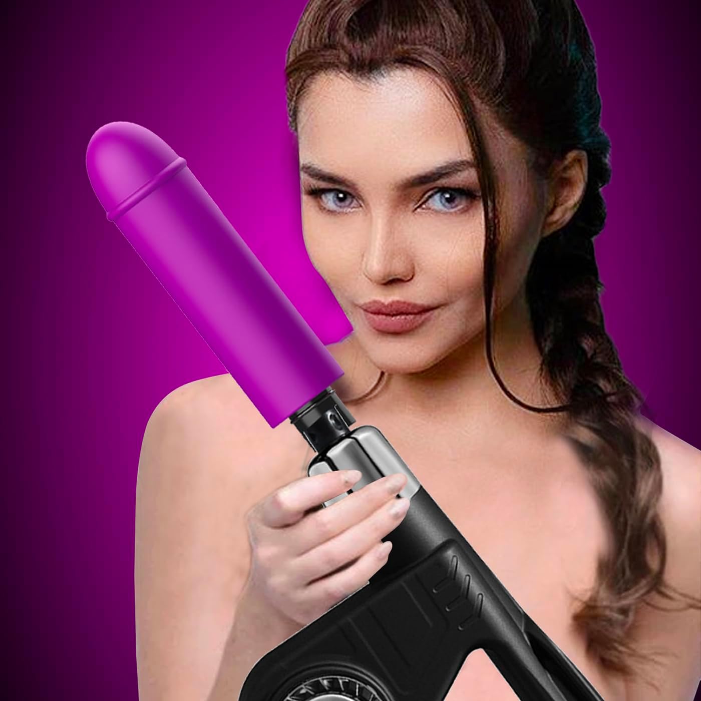 Sex Machine Powerful Vibrator Adult Sex Toys, Thrusting Dildo Handheld, Fucking Dildo Machine Gun Dildos Prostate Anal Vibrators Adult Sex Toy for Couples Lesbian Gay