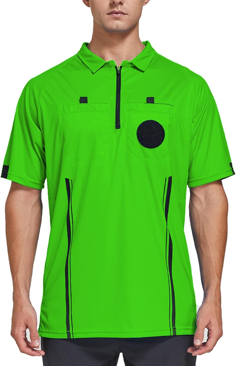 ChinFun Sporting Goods Men's Official Referee Short Sleeve Referee Jersey - Pro-Style Ref Uniform Great for Basketball Football Soccer Sports Competitions : Sports & Outdoors