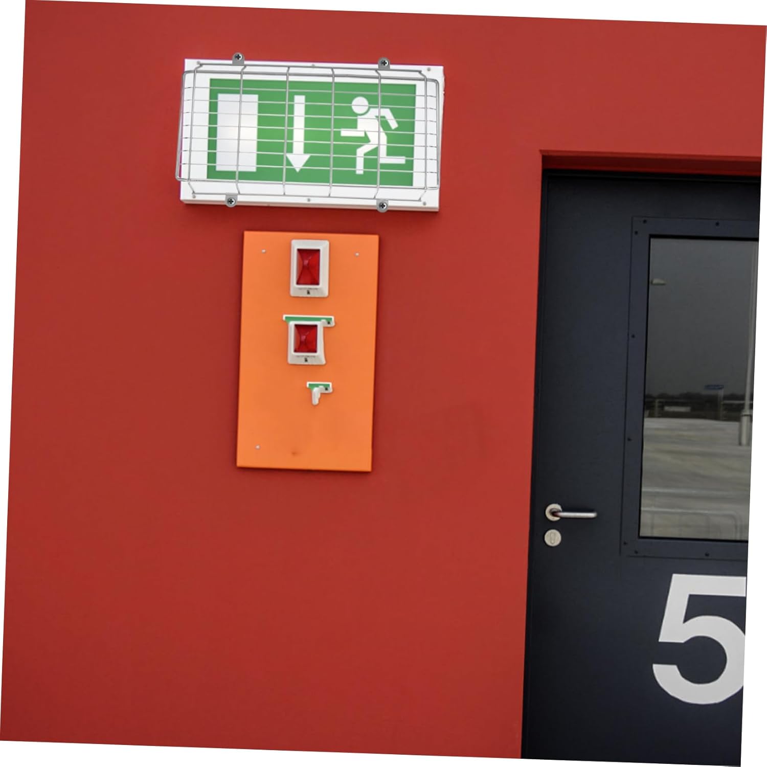 Emergency Lighting Exit Sign Protective Wire Guard Cage for Exit Sign Cover Heavy-duty -collision Shield for Emergency Lights Quick Installation and Extended Light