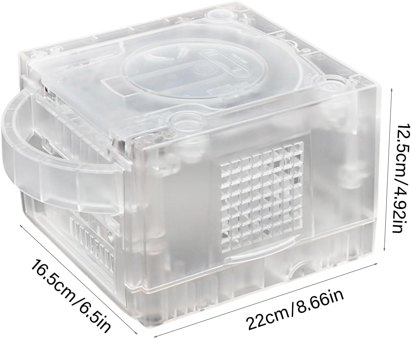 Video Game Console Shockproof Shell for Console Replacement Clear Box Impacts Resistant Case Shell Gaming Accessory Gamecube NGC Retro Video Game Console Clear Case