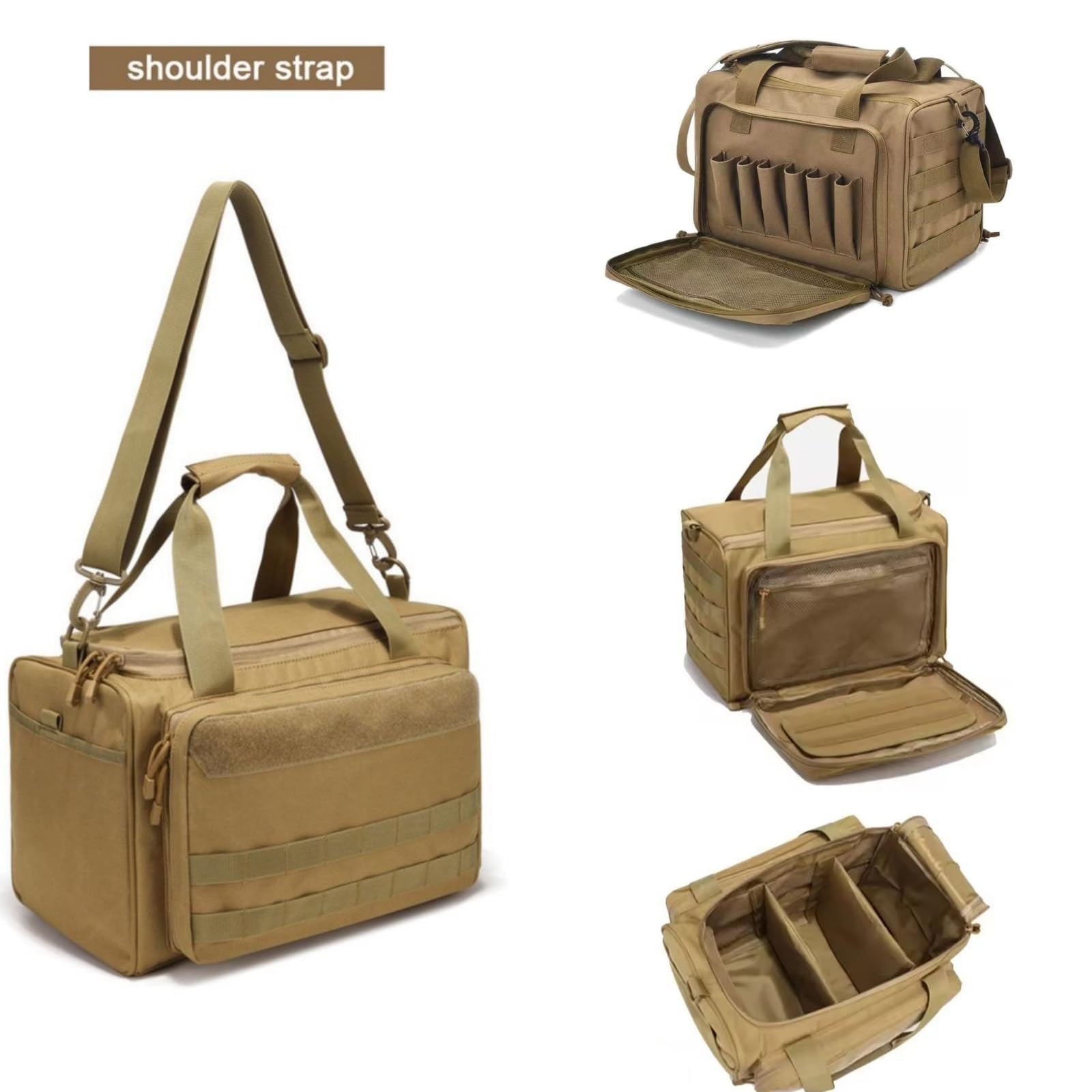 Peminkoo Bolsa de Tiro con Pistola táctica Sistema Molle Bolsa de Entrenamiento de Tiro Bolsa de Pistola Accesorios de Caza y Acampada Herramienta Mochila de Hombro