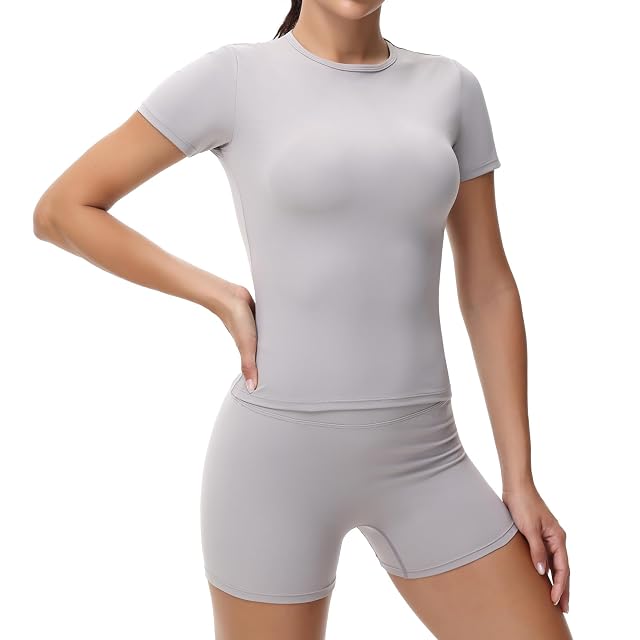 Blaosn Gym Yoga 2 Piece Sets Outfits for Women Tank Tops Athletic Shorts Workout Basic Matching Lounge Cute