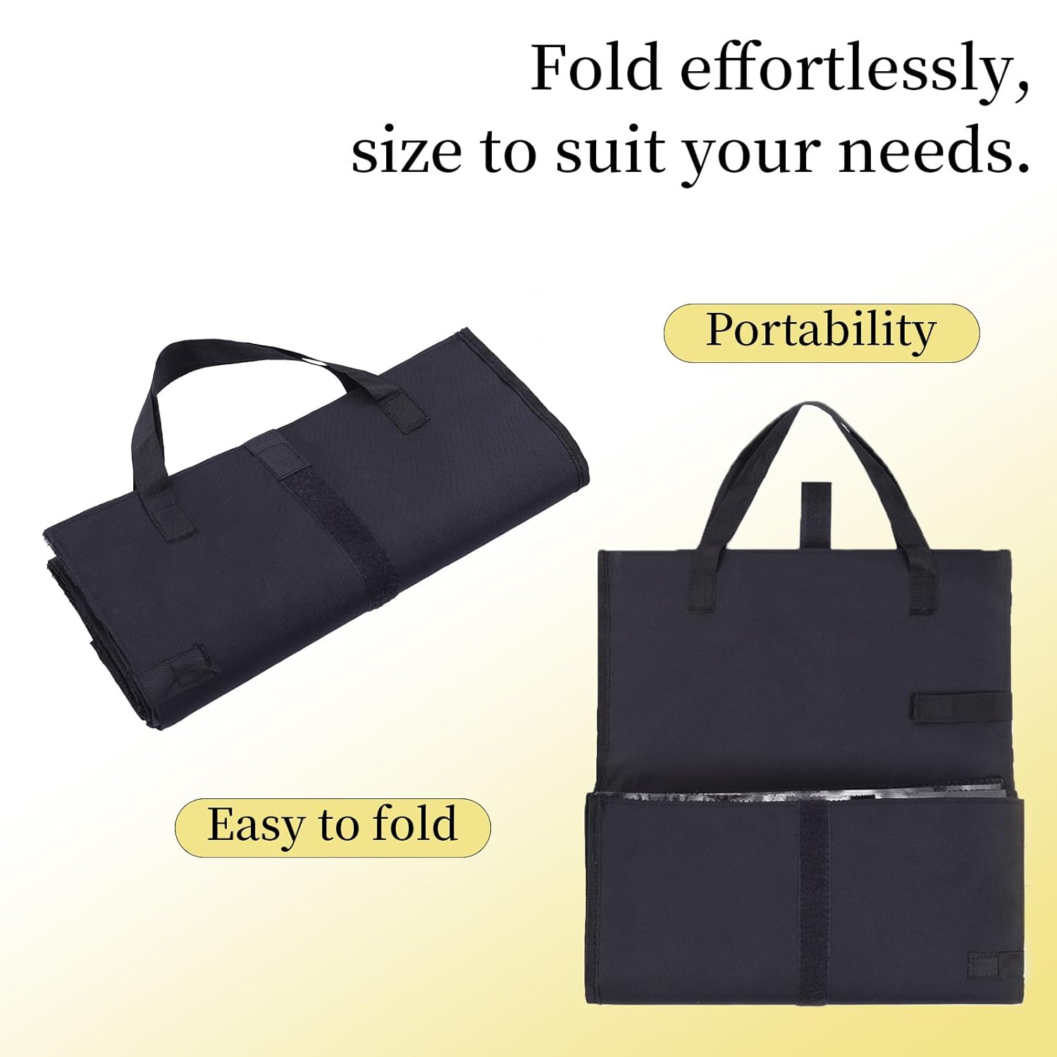 Travel-Friendly Halo Hair Extensions Holder Bag - Lightweight, Easy Fold, PVC Film And Fine Lining Prevents Wig Frizzy, Portable Wig Storage Hanger for Multiple Hairpieces (Black)