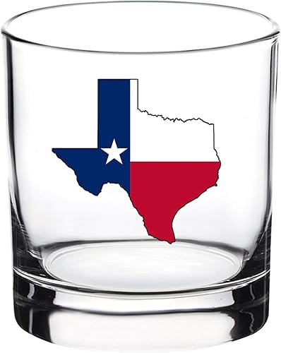Rogue River Tactical Bandera del estado de Texas Old Fashioned Glass Gift para texanos