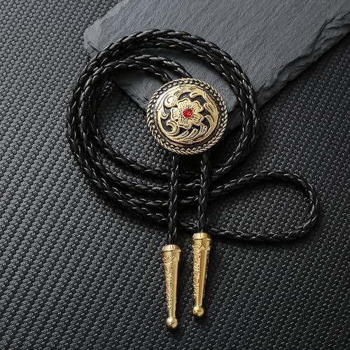 Image of Jeilwiy Bolo Tie for Men, Western Bolero Tie Cowboy Ties Native American Cowgirl Bolo Tie Accessories for Men Women