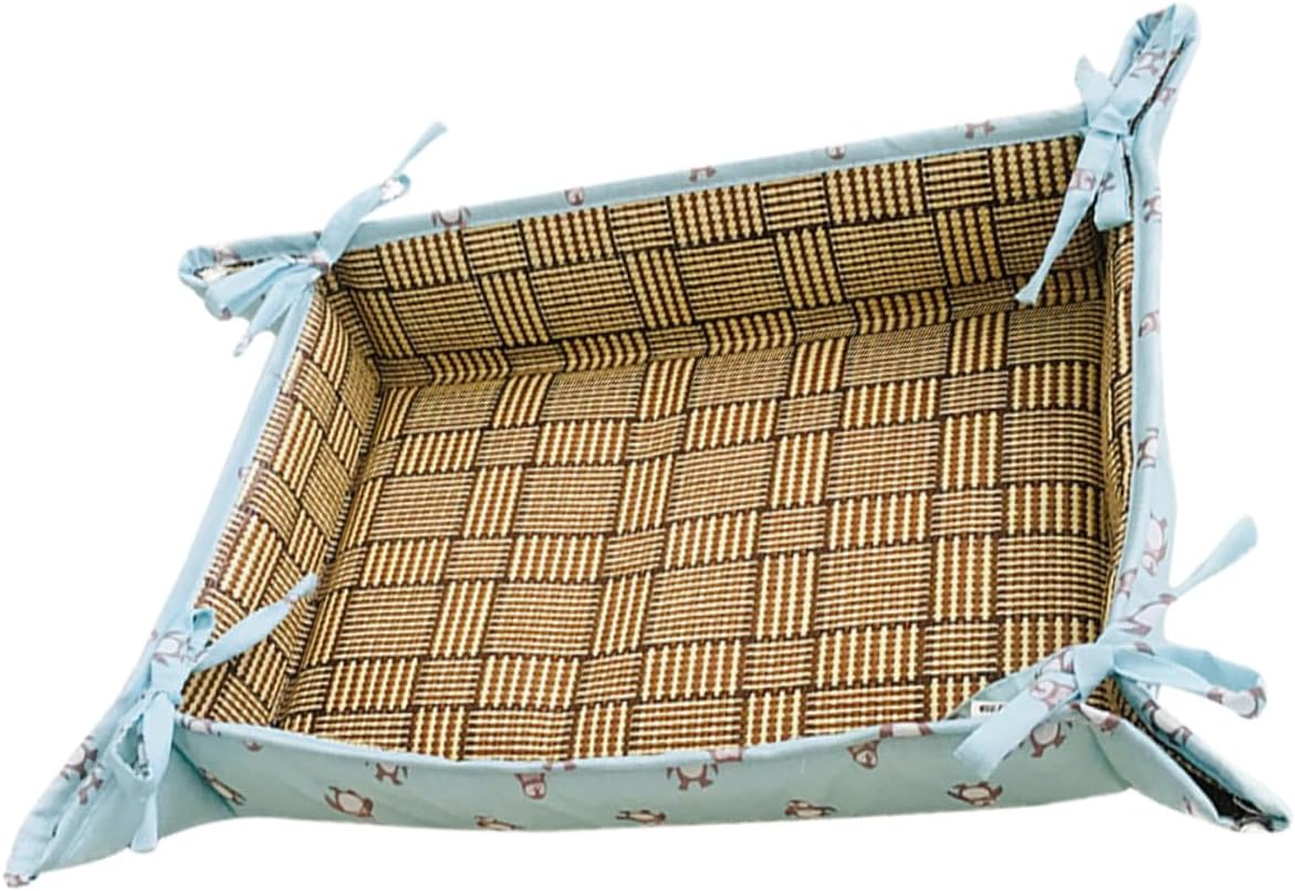 Mikikit Pet Summer Sleeping Mat and Cat Bed with Ice Blue Cooling Surface, Size L (60-75cm), Soft Pet Rest Mat for Dogs and Cats Suitable for Crate and Indoor Use