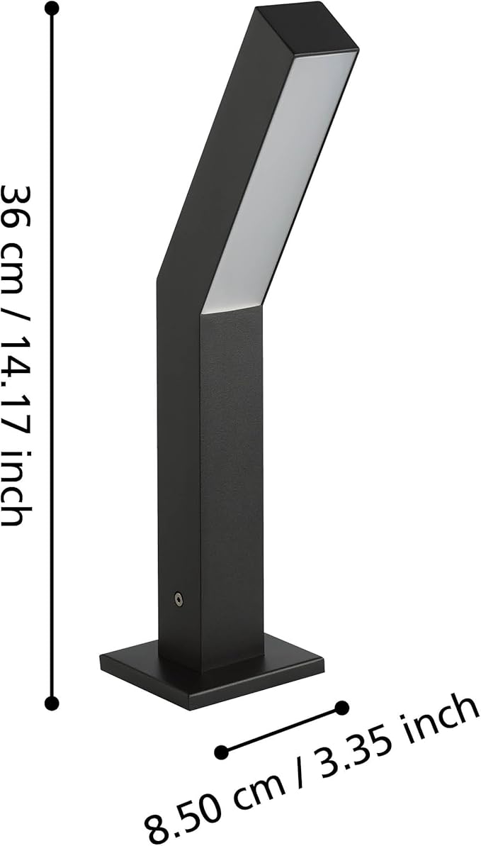 Eglo Eglo LED sokkellamp buiten Ugento, staande buitenlamp, buitenverlichting voor tuin en terras, padverlichting van metaal in zwart, IP44, H 36 cm, warm wit photo 3