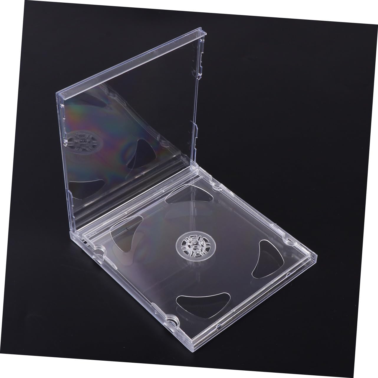 Toyvian Custodia CD Trasparente Rigida in Plastica, 10 Pezzi, Doppia | Formato Portatile, Capienza per 2 Dischi, per Mixtape e Wedding Videos