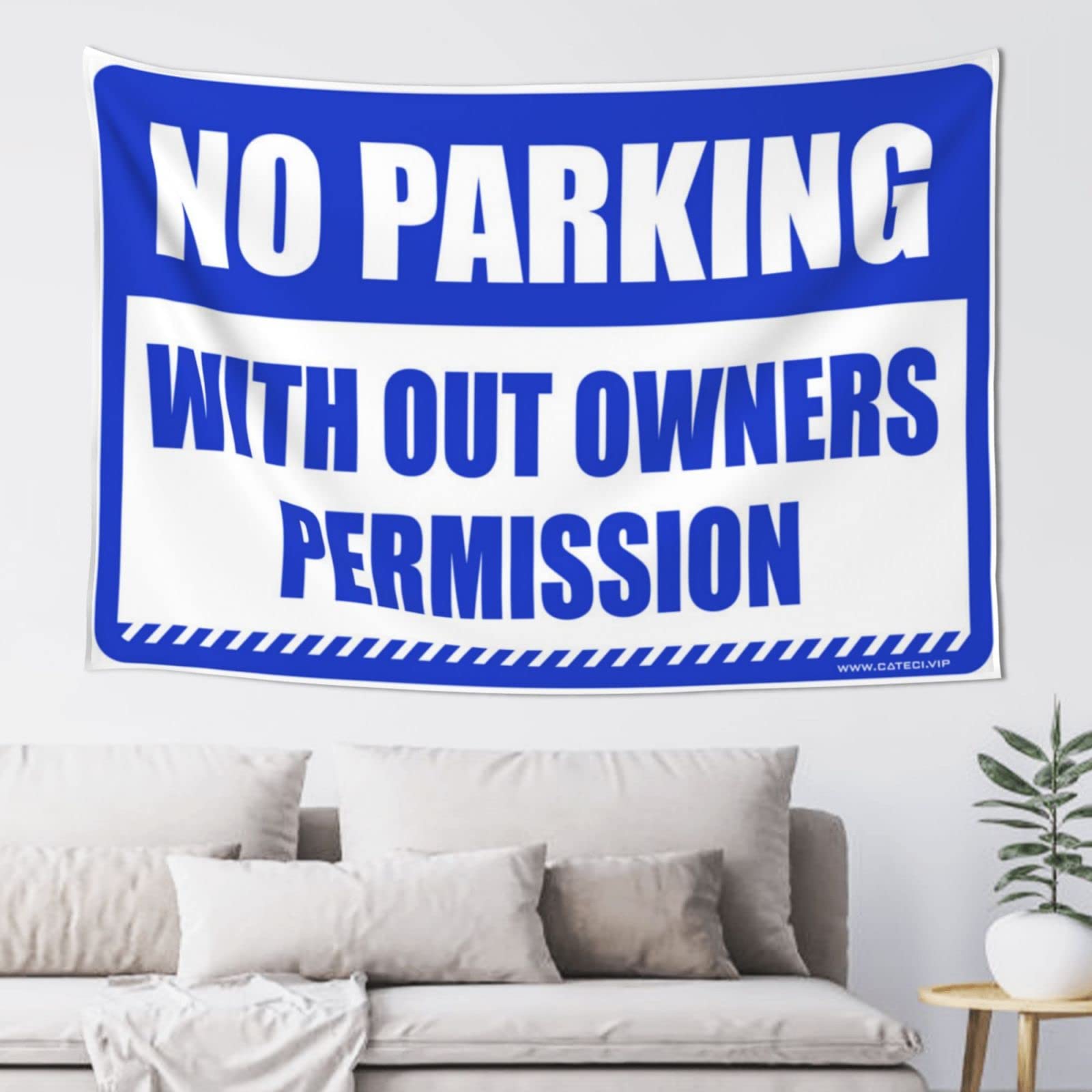 Dsocuiubos Outdoor Bar Decor No Trespassing with Out Owners Permission Tapestry Men Cave Decor Beer Decorations for Man Cave (Size : 75X100CM)