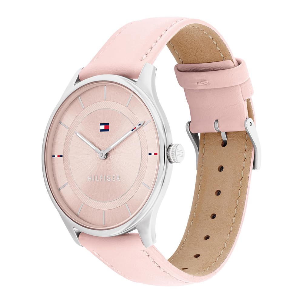 Image secondaire de Montre Analogique Tommy Hilfiger Femme Cuir Rose - Élégance et Modernité