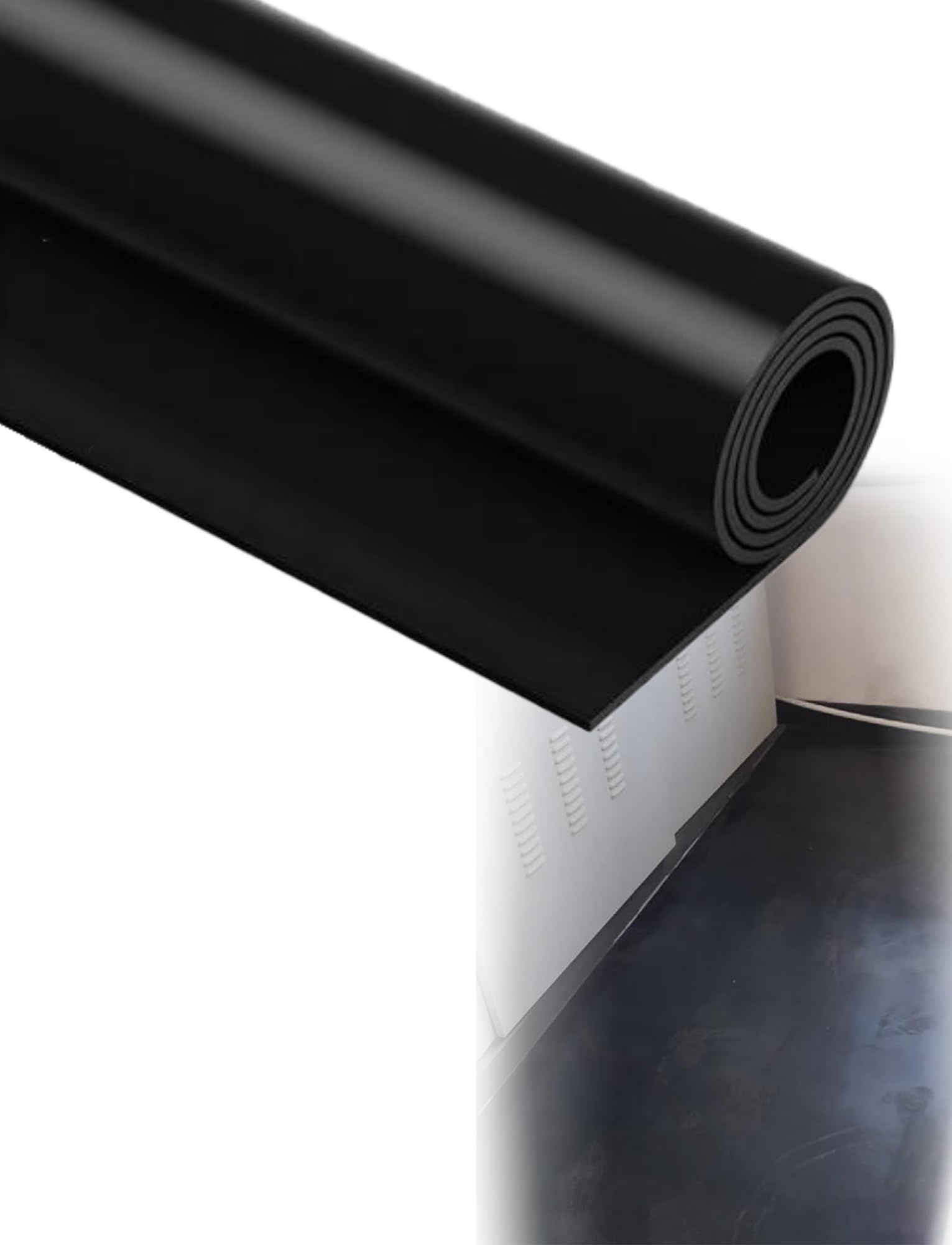 Foglio di gomma resistente alle alte temperature, pavimentazione in gomma industriale, tappetino ammortizzante for protezione di garage/macchinari(2000x100x0.1cm)
