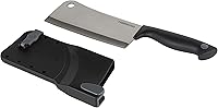 Vista 2 de Farberware Edgekeeper – Cuchillo de carnicero de 15 cm con cubierta autoafilable, cuchillo de cocina de acero inoxidable de alto carbono con mango