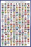 MARKENQUALITÄT: Dieses Länderflaggen Poster - Flags Of The World - zeigt 249 Länder mit den dazugehörigen Nationalflaggen und überzeugt mit seiner einzigartigen 1art1 Qualität.