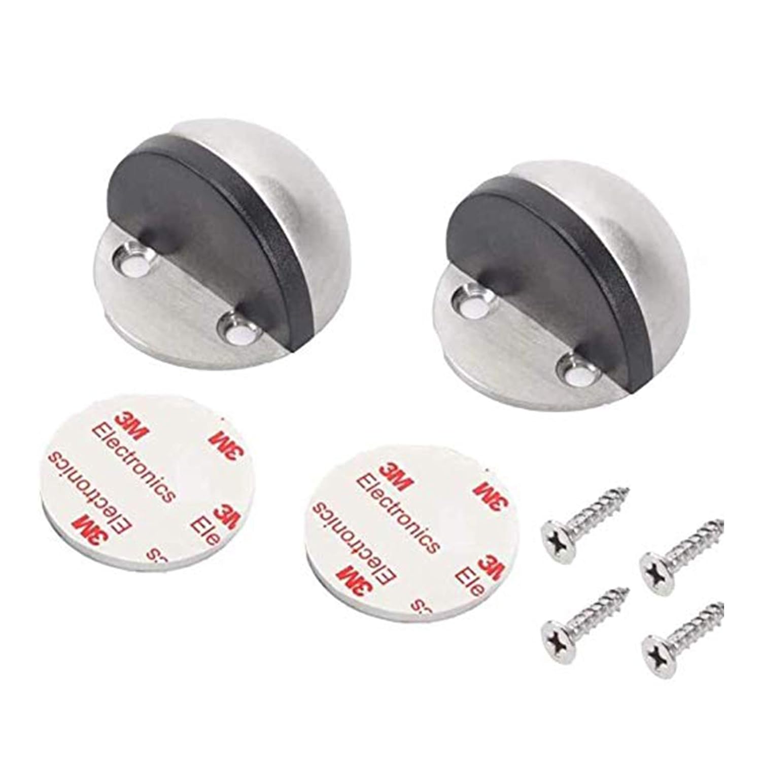 2 Pack Door Stoppers, 3M Adhesive Door Holder Door Stop, Stainless