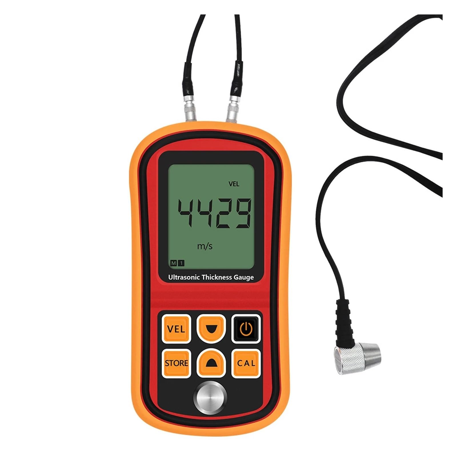 CVFRDD GM100 Digital Ultrasonic Thickness Gauge 1.2~225mm Voice Sound Velocity Meter 1000-9999 m/s Metal Glass Measuring Instruments