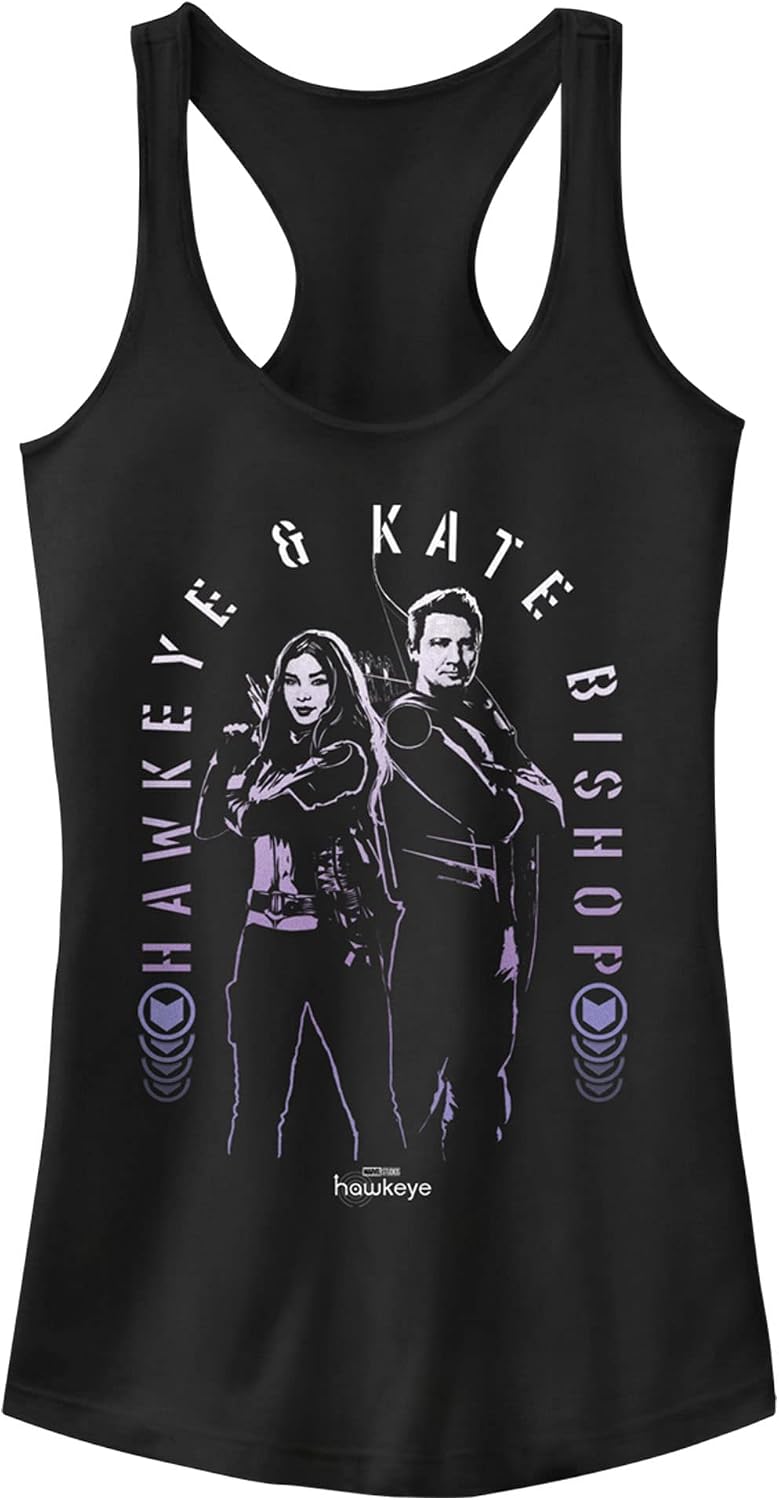 Marvel Women's Hawkeye Kate Back to Back Poster Juniors Racerback Tank
