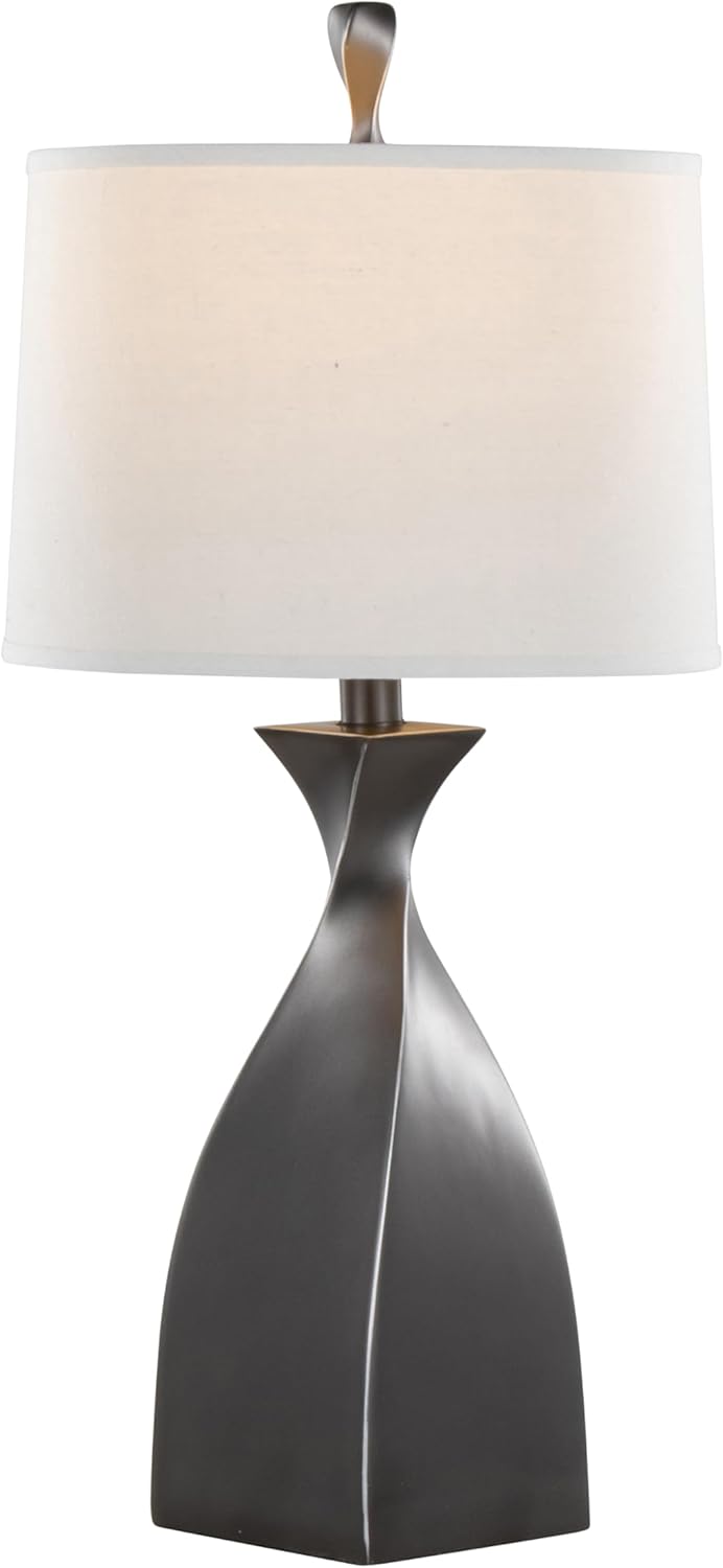 Grandview Gallery Curvo 30" Polyresin Table Lamps Set of 2, Desk Lamp, Bedside Lamps for Night Stands, Nightstand Lamp, Small Lamp, Small Table Lamps for Living Room Set of 2