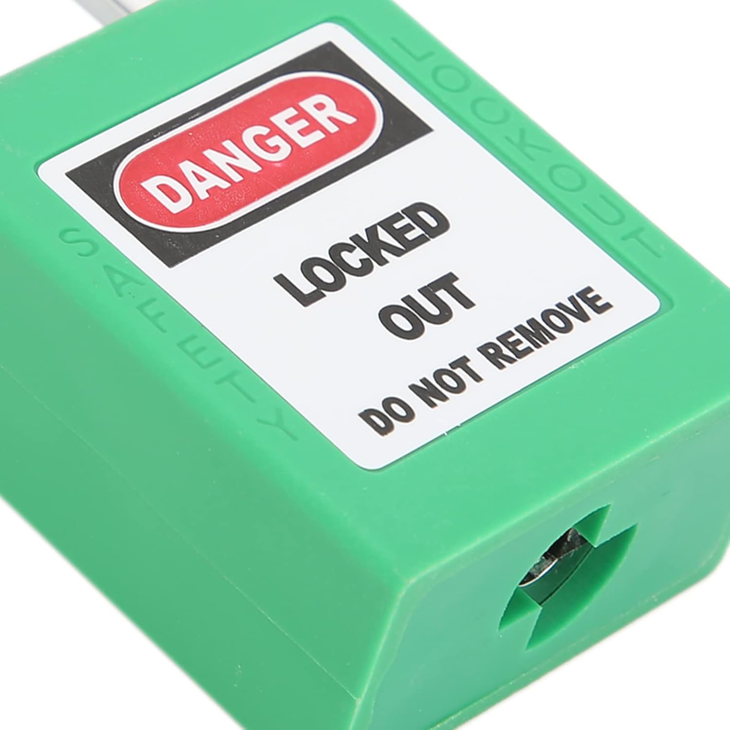 Pissente Lockout Tagout Lock, 38mm Durable Nylon Safety Padlock with 20 Keys, Isolation Design for Natural Gas Chemical Industry (Green)