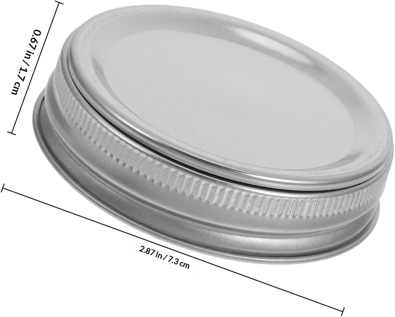 CHILDWEET Wide Mouth Mason Jar Lids and Rings Set 24 Pieces 70mm Tinplate Split-type Covers Silver Canning Jar Sealing Lids for Home Preserving and Canning